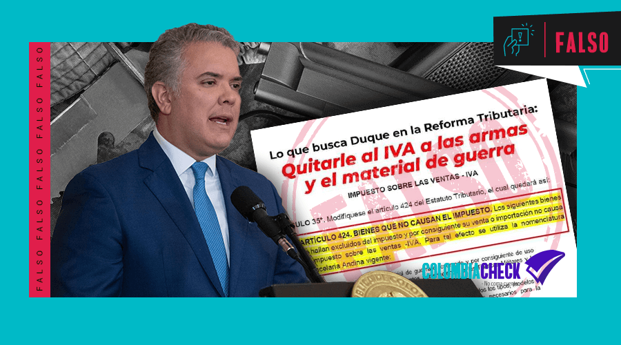 El proyecto de reforma tributaria no busca ‘quitarle el IVA a las armas ...