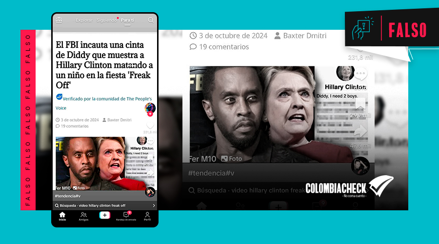 Es falso que el FBI incautó un video de ‘Diddy’ Combs que muestra a ...
