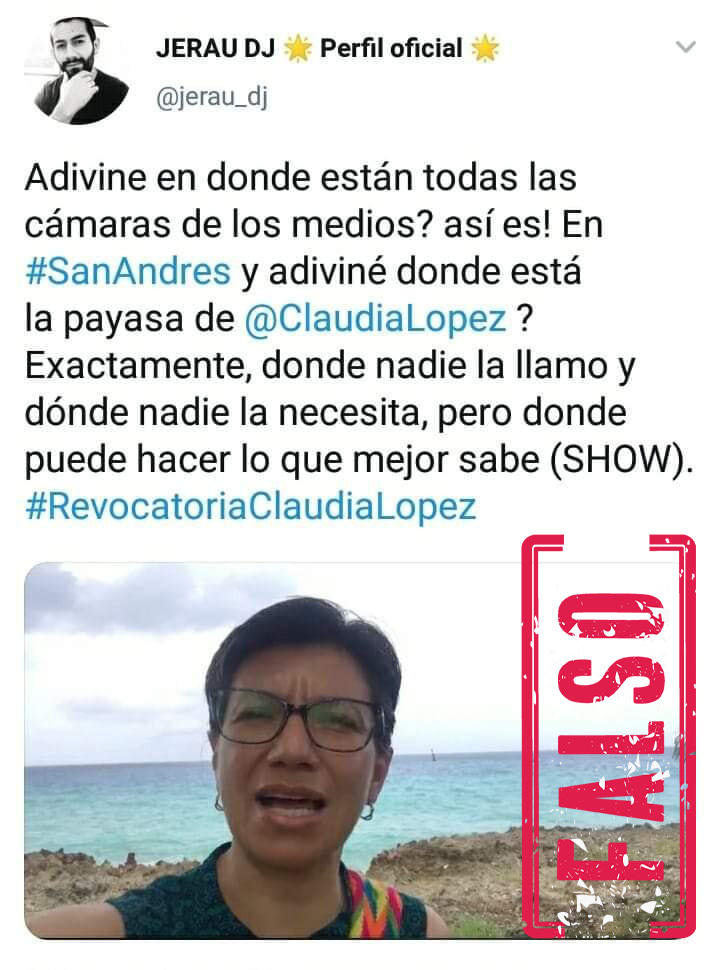 Claudia López en San Andrés