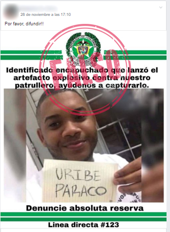 Captura de pantalla de montaje en Facebook sobre Polo Polo encapuchado