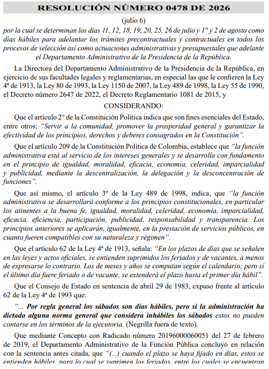 Resolución 0748 del Dapre
