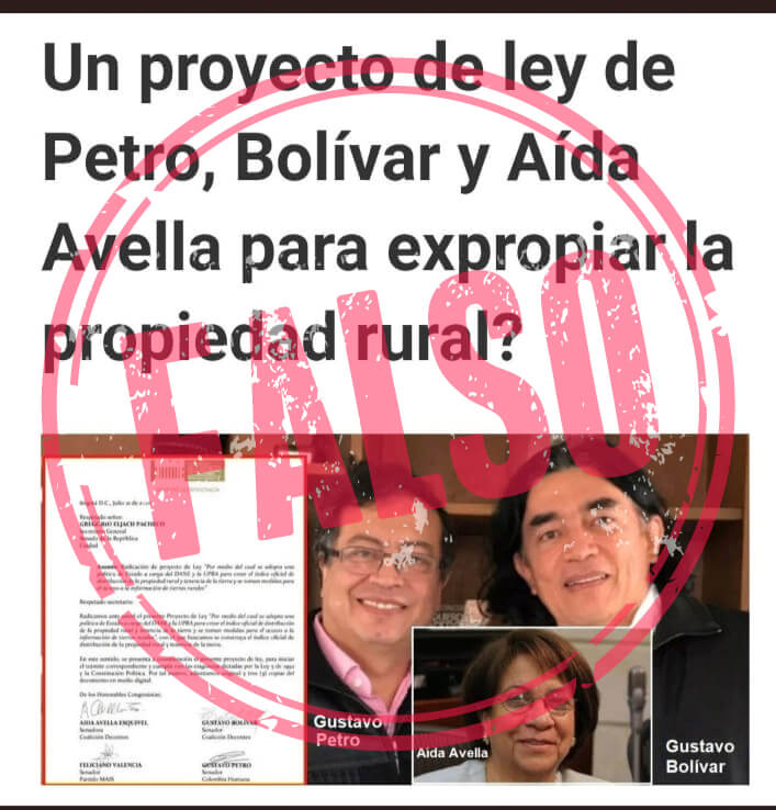 Meme pantallazo que relaciona proyecto de índice de propiedad rural con expropiación