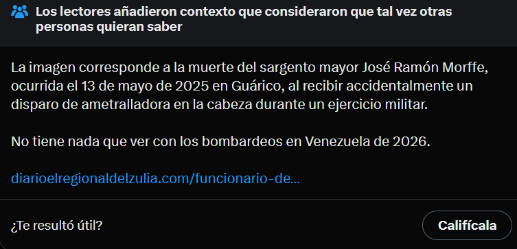 Captura de pantalla de la nota de comunidad con base en análisis de Grok sobre la imagen