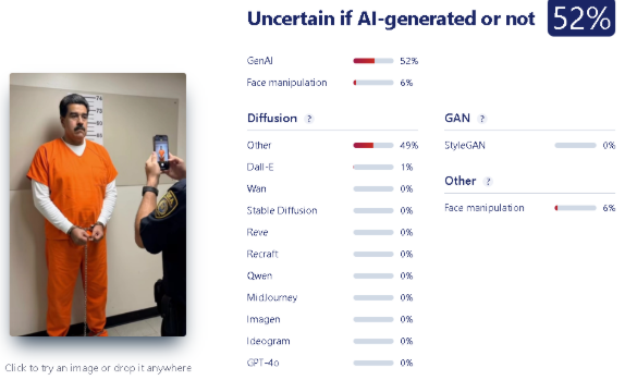 Análisis de Sight Engine sobre la otra imagen con IA