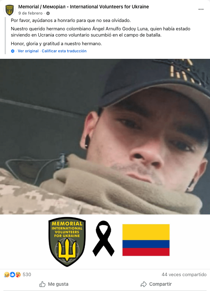 Publicación del Memorial de Voluntarios