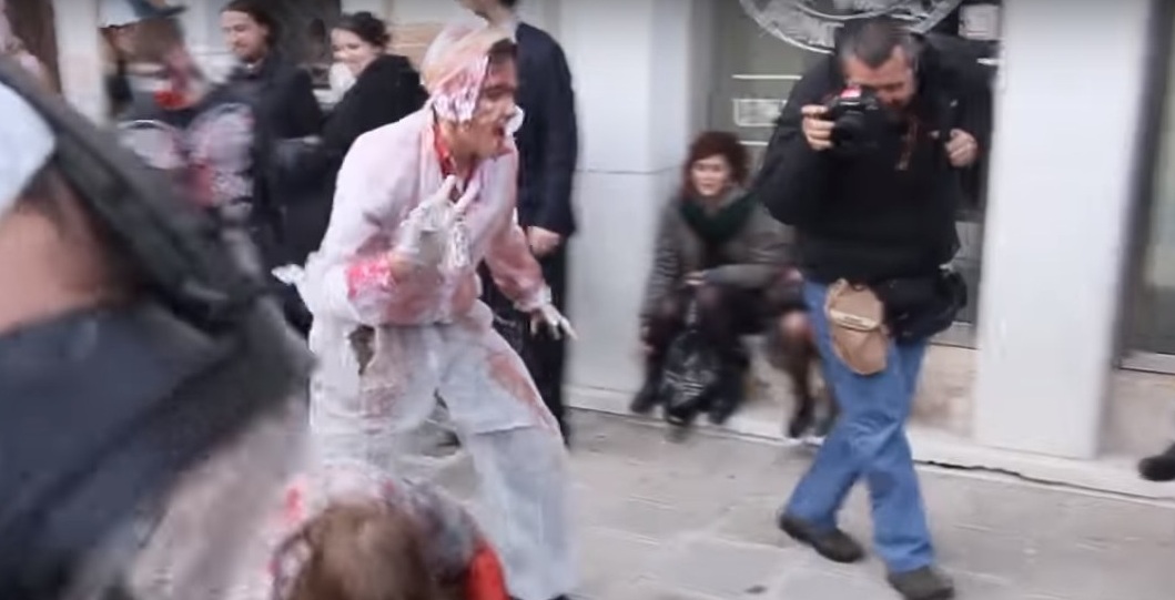 Max Rossi en el Carnaval de Venecia.