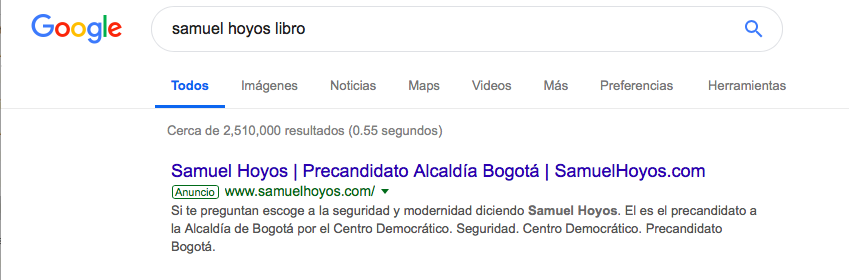 Captura de pantalla google