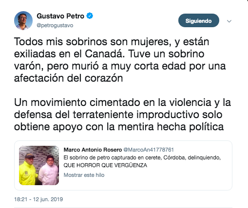 Trino de Gustavo Petro, senador