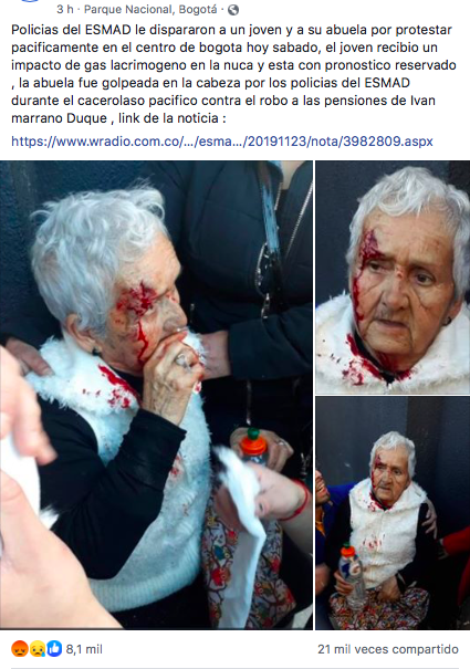 Captura de pantalla de Facebook