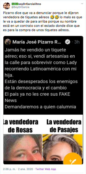 Captura de pantalla trino