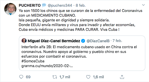 Captura de pantalla trino Puchero