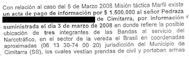Pago recompensa
