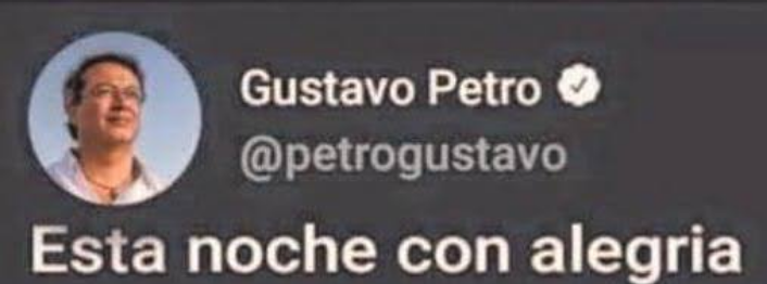 Pantallazo 1 que muestra el montaje a trino de Petro. 