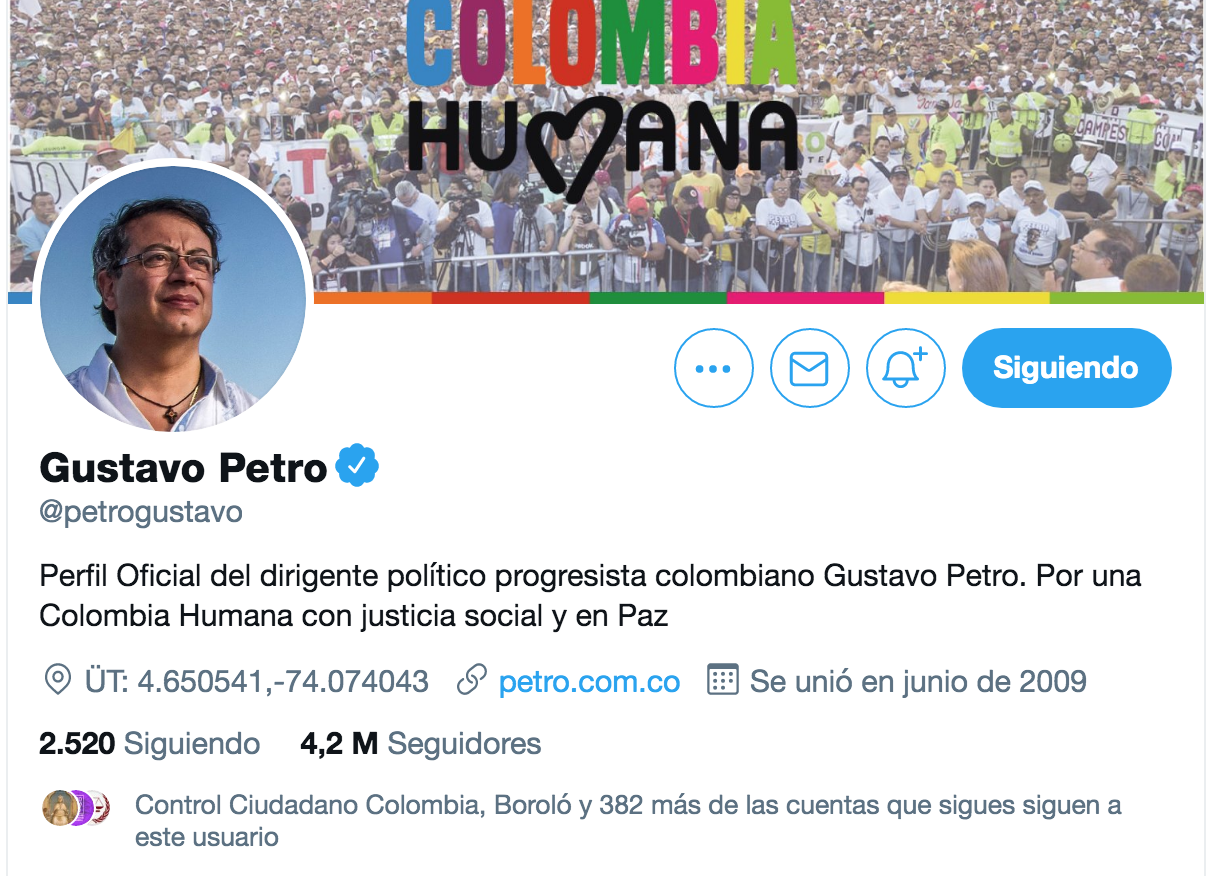 cuenta de petro
