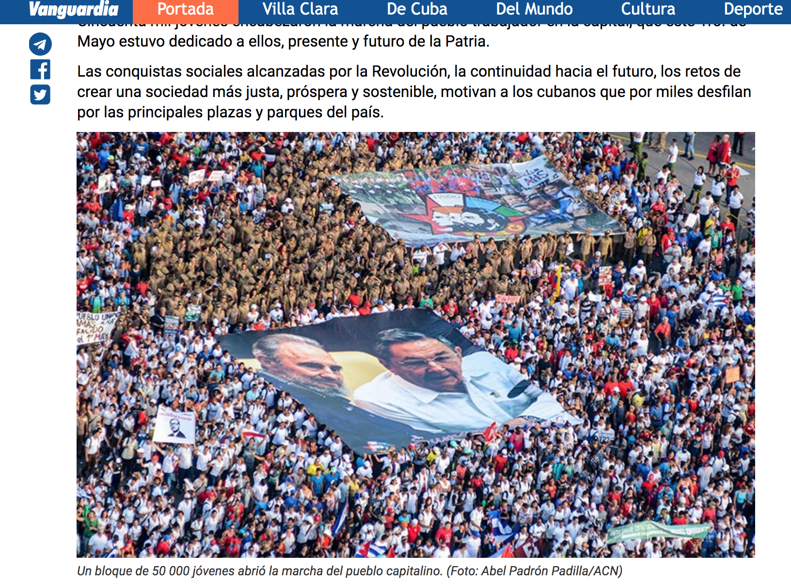 foto de marcha en Cuba