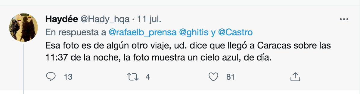 Trino que evidencia error de foto de raul castro