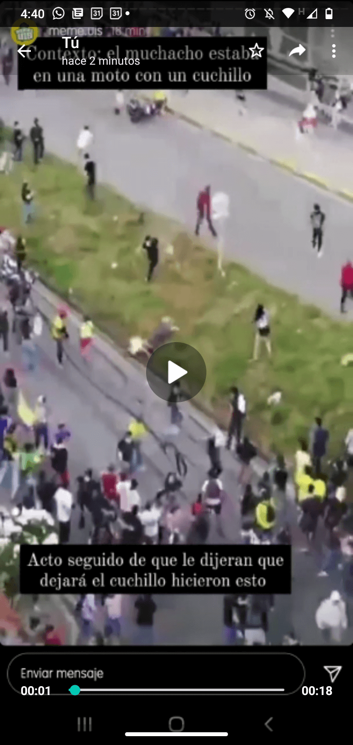 Captura de pantalla del instagram