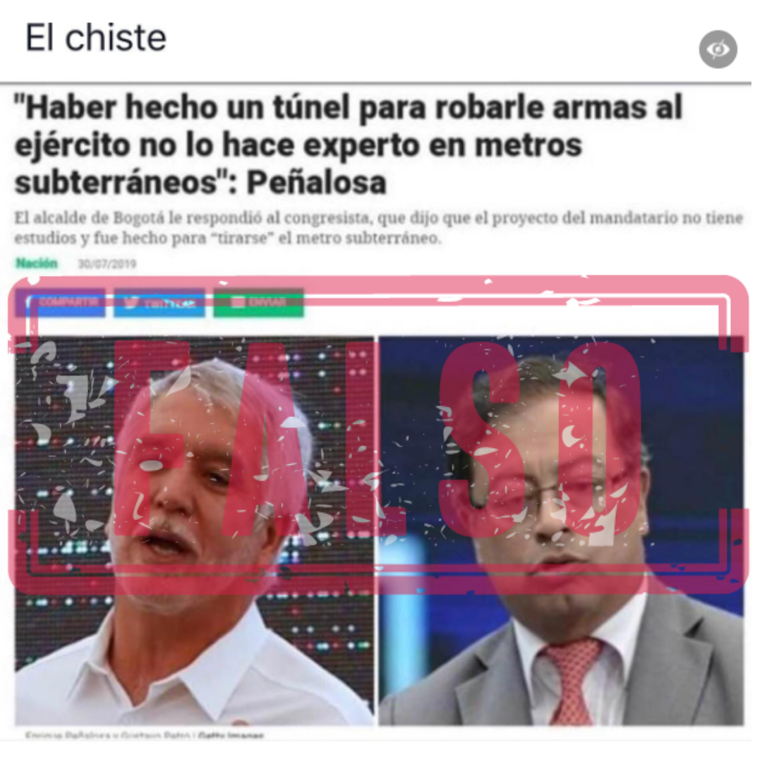 Desinformación frase Peñalosa 