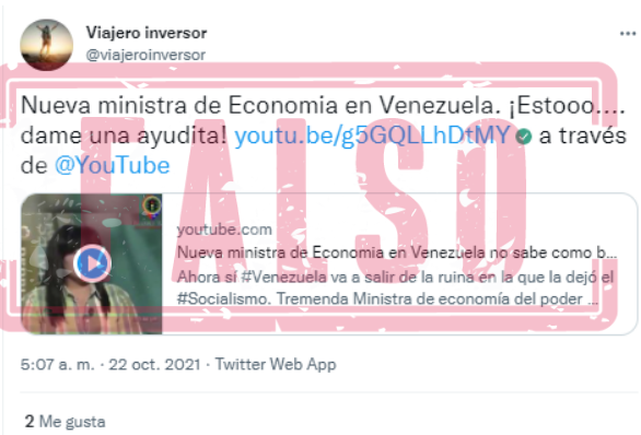 Ministra_Economía_Venezuela_Falso