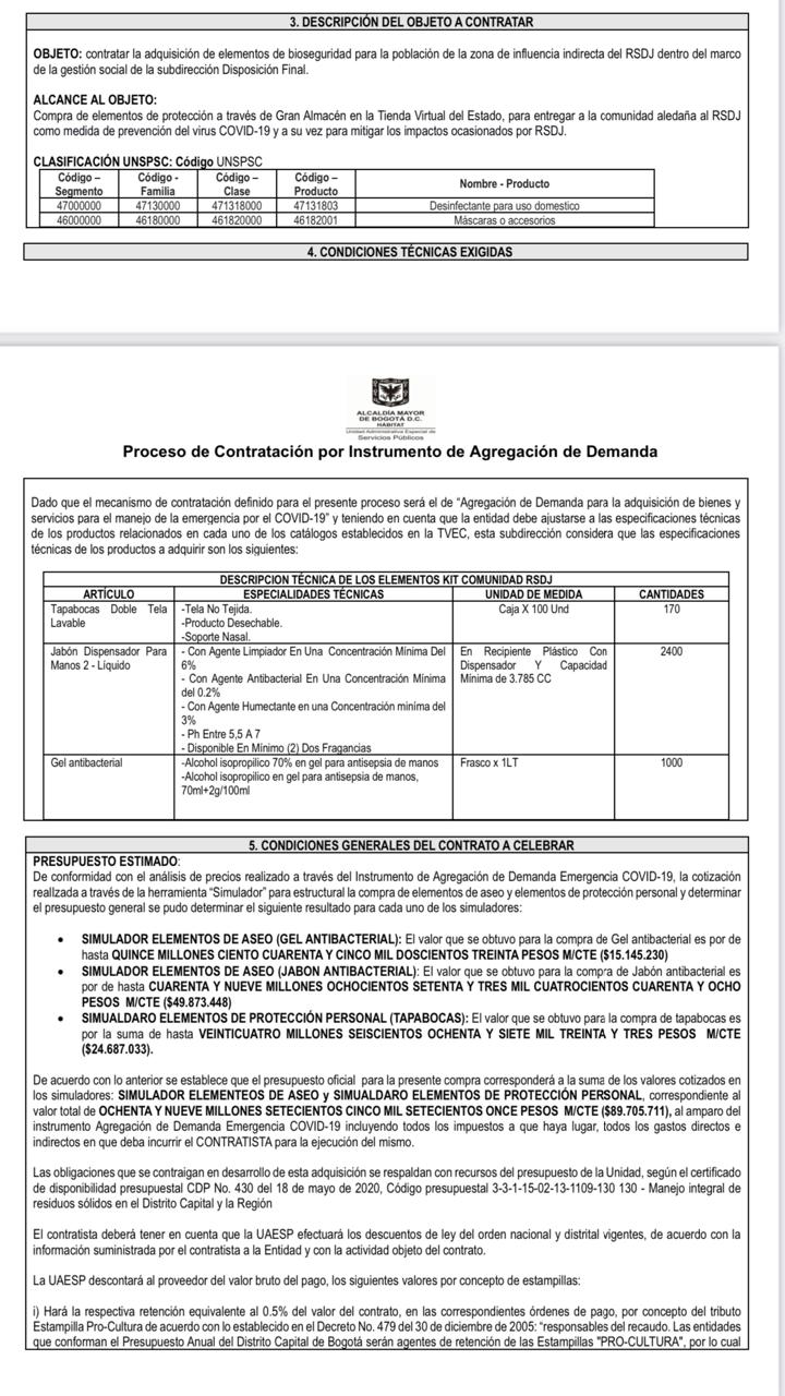 Captura de pantalla estudios previos Uaesp