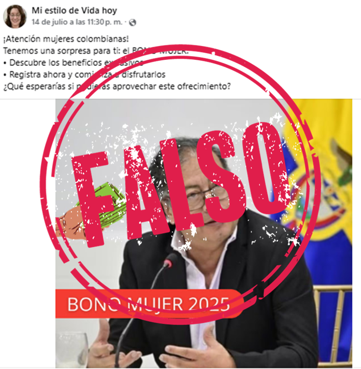 bono mujer falso
