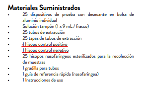 contenido del test de antígenos abott