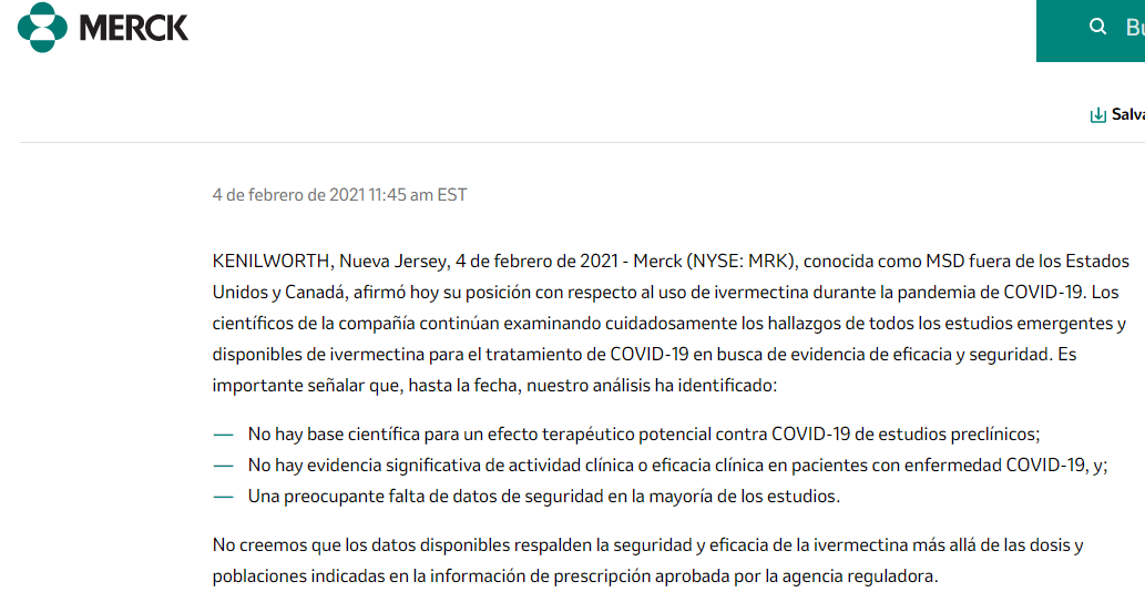 comunicado Merck