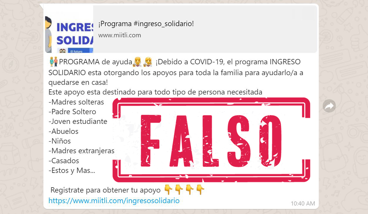 Captura cadena falsa