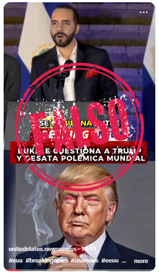 Desinformación de video de Bukele