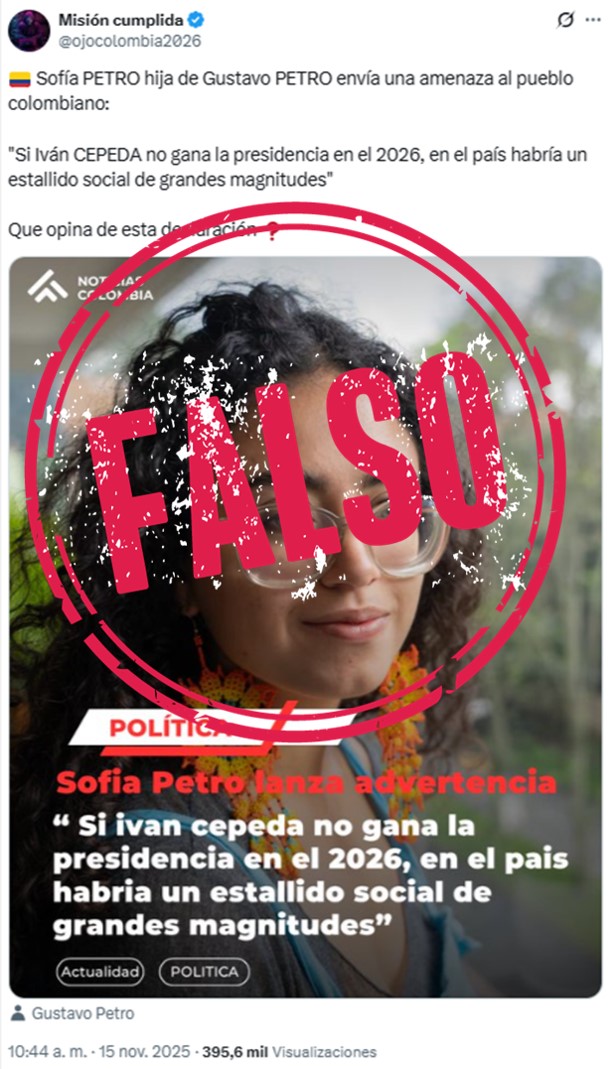 Desinformación de Sofía Petro
