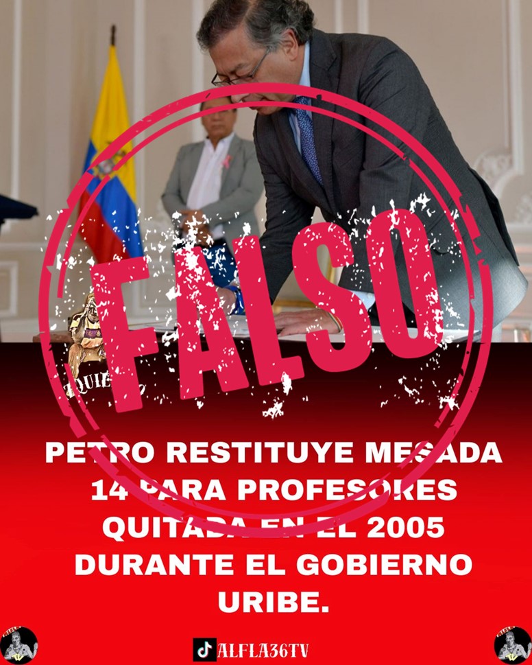Petro restituyó mesada 14 a los maestros