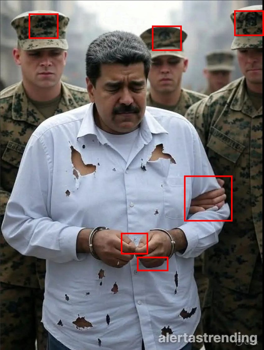 datos extraños en la imagen de Maduro