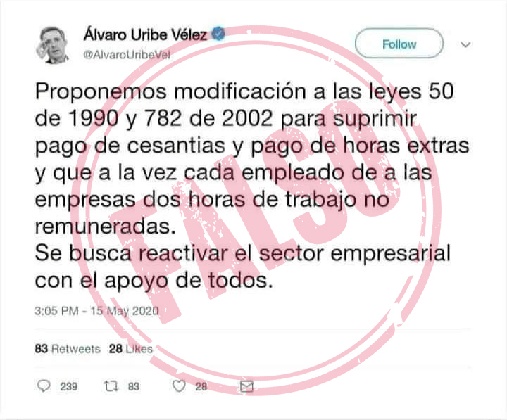 Pantallazo de la desinformación
