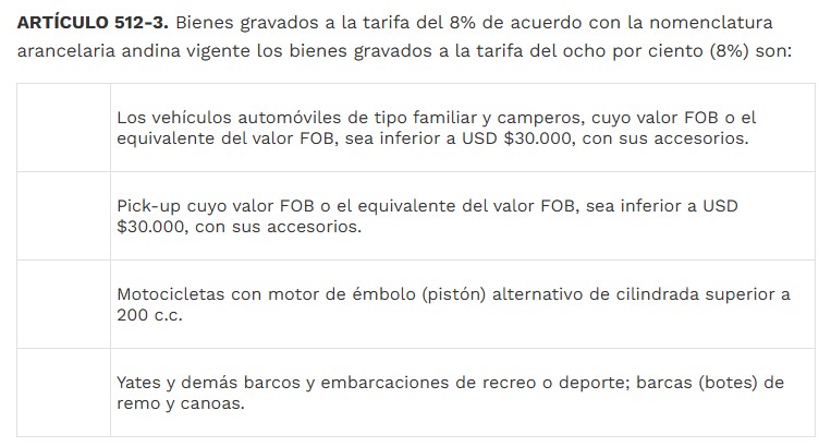 impuestos para carros