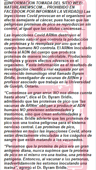 captura de pantalla publicación con etiqueta falso