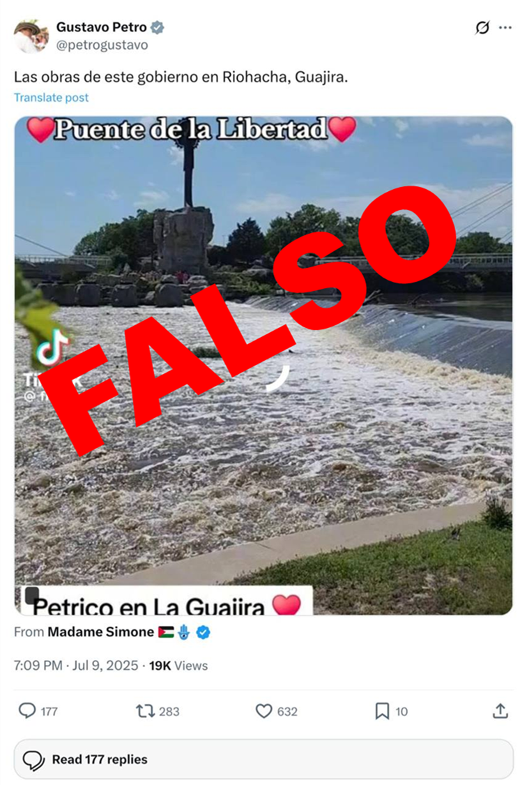 desinformación sobre el puente