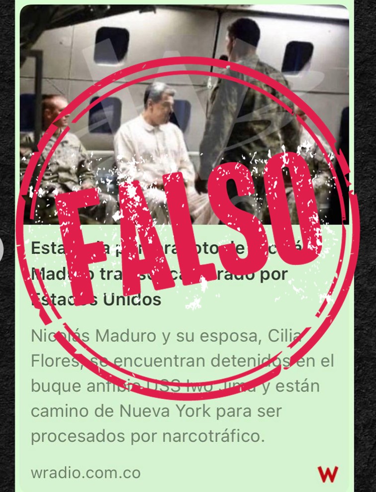 Foto de Maduro detenido