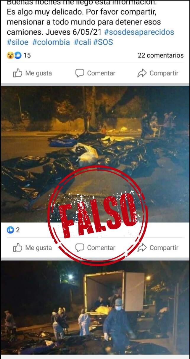 foto pantallazo de cuerpos en bolsas