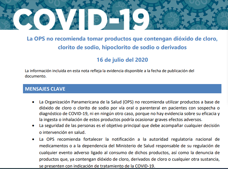 ops dióxido de cloro