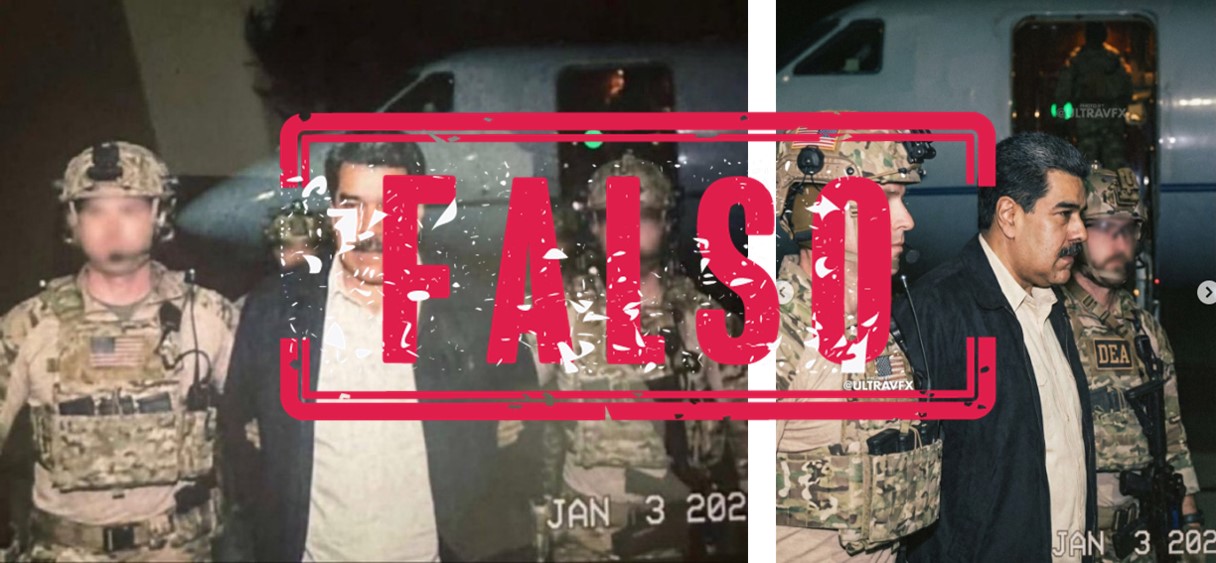 Imágenes falsas de Maduro detenido