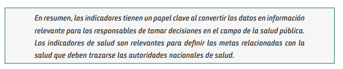 indicador en salud OMS