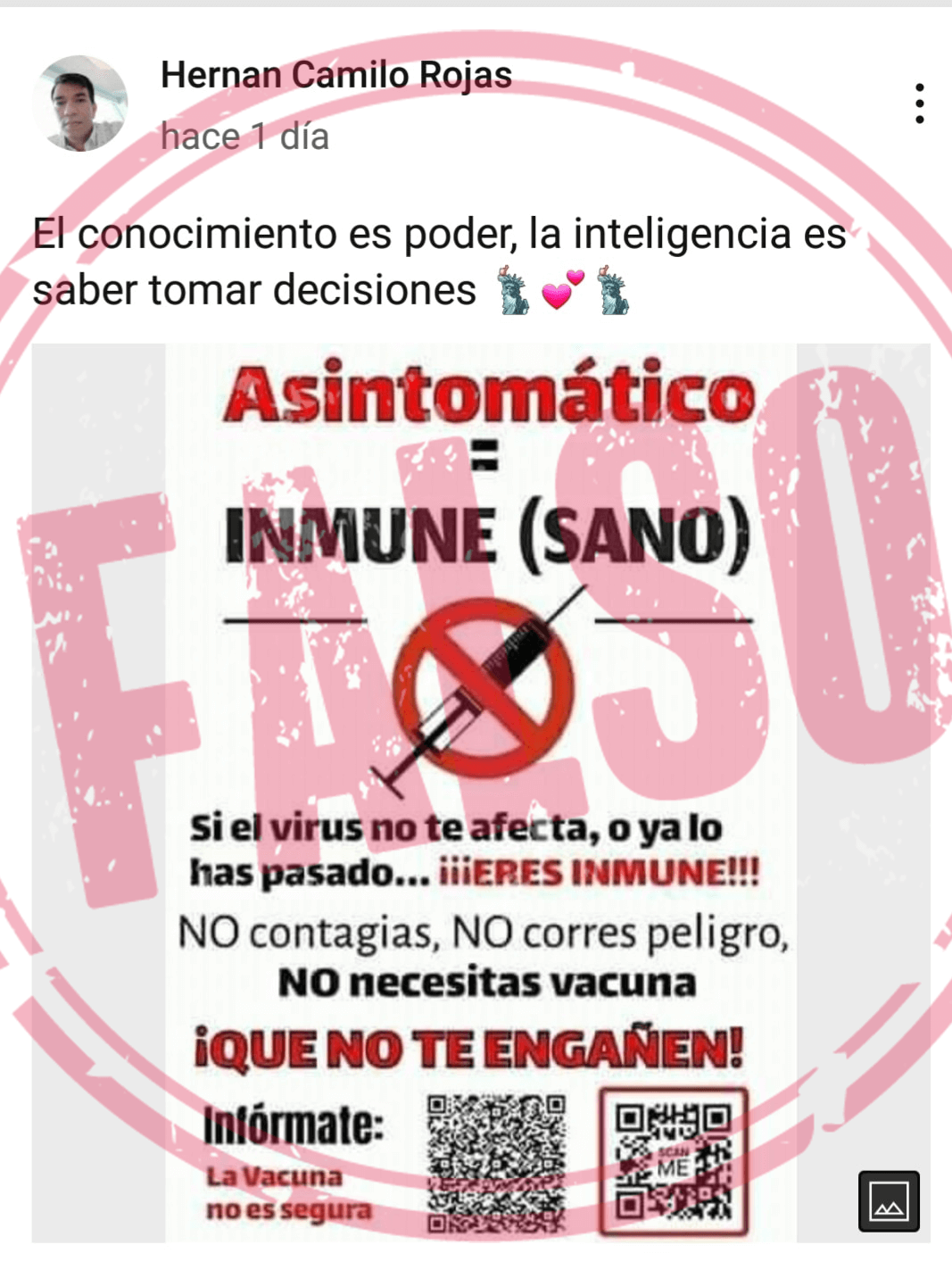 Falso de pieza gráfica asintomáticos