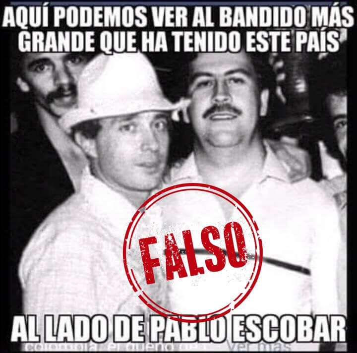 Montaje de Uribe y Pablo Escobar