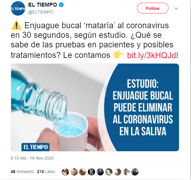 pantallazo del tweet