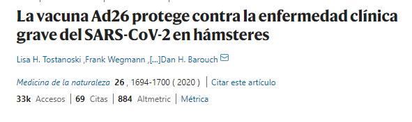estudio vacuna COVID-19 en hamsters