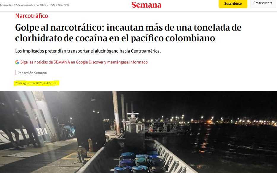 Pantallazo de Revista Semana