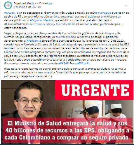 post de dignidad médica