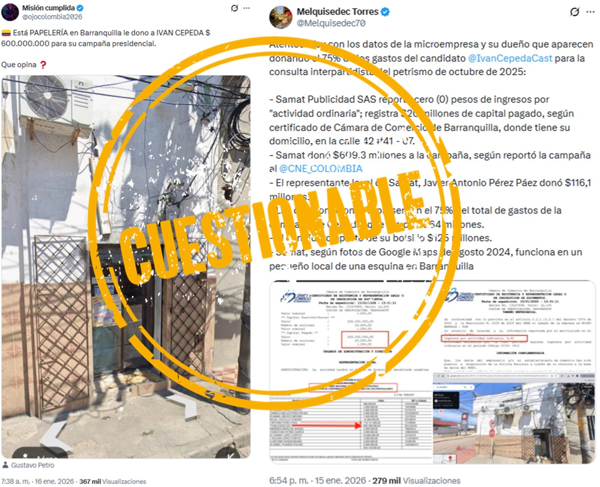 Publicaciones cuestionables 