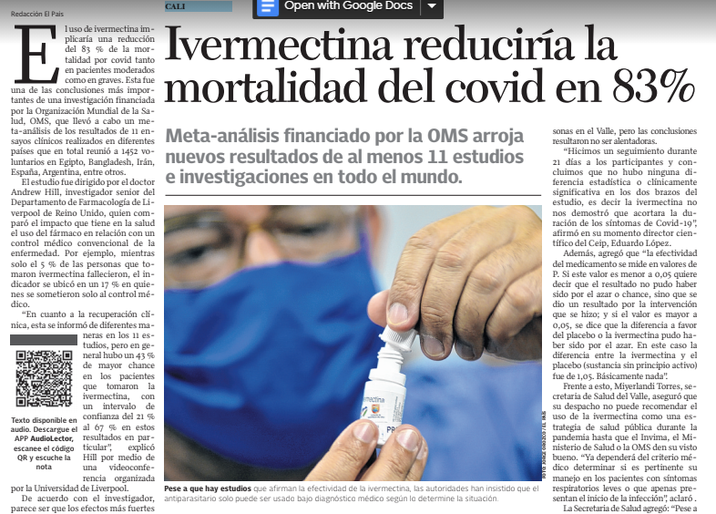 ivermectina en el país
