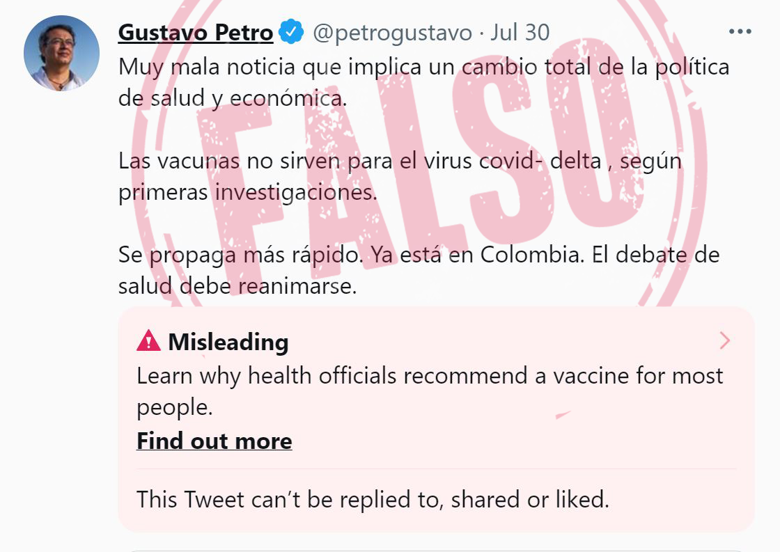 Trino etiqueta falso